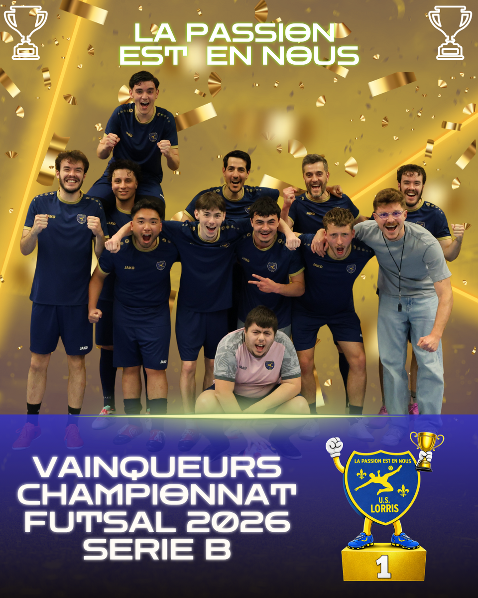 1ère place championnat futsal - US LORRIS
