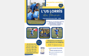 👨‍👩‍👧‍👦⚽ L'US LORRIS au féminin ! ⚽👨‍👩‍👧‍👦