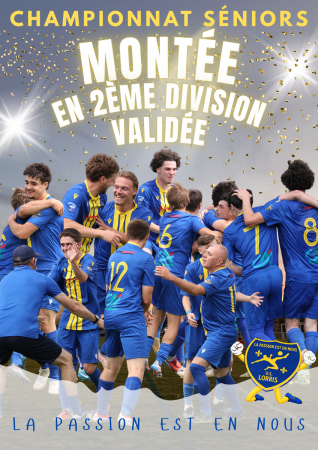 Montée en 2ème division pour les Séniors !