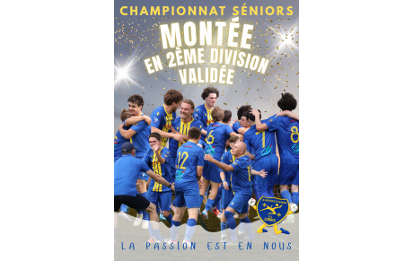 Montée en 2ème division pour les Séniors !